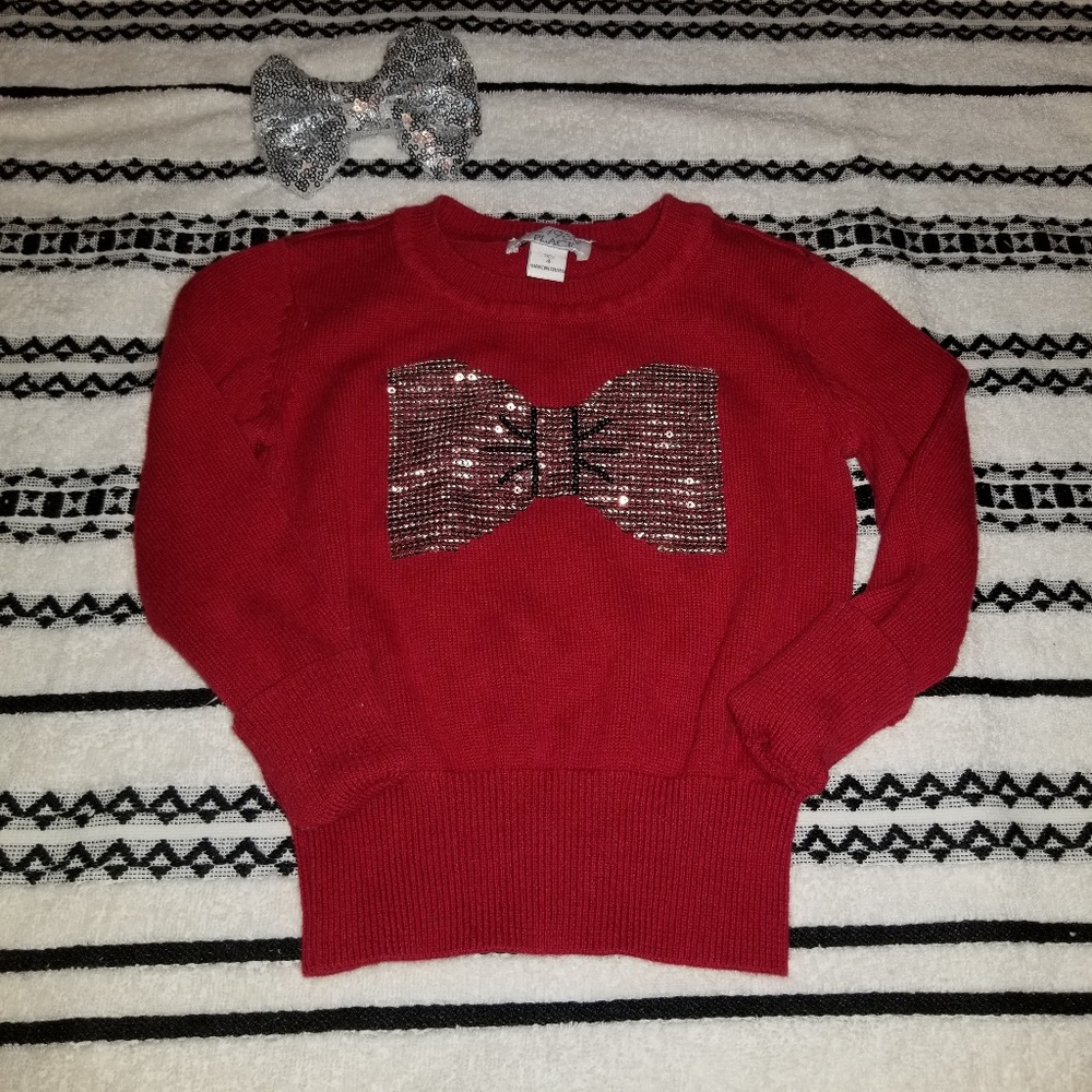 Red bow sweater